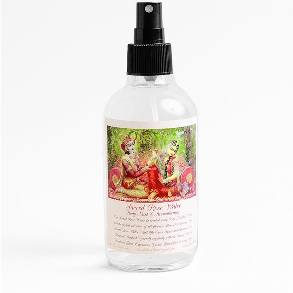 Sacred Rose Water Spray Body Mist & Aromatherapy 100% Pure Vrindavan Rose Oil! - Picture 1 of 4